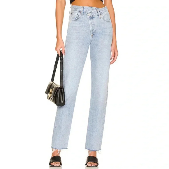 AGOLD Criss Cross Straight Jeans Size 25 NEW